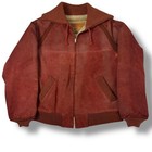 Vintage William Barry Leather Aviator Bomber Jacket Sherpa Lined Usa Size 42