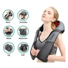 Trakk Shiatsu Heated Neck Massager Deep Kneading Back Shoulder Waist Black