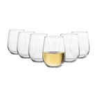 Stemless Wine Glasses Set Of 4  17 Ounce Large Capacity Modern Tumblers For Red