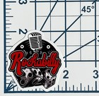 Rockabilly Vinyl Sticker Vintage 50s Music Decal Retro Microphone Record Dice