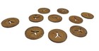 1953-1966 New York City Subway Tokens  Nyc Transit Authority Y Cutout Qty 10
