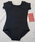 Capezio Cotton Short Sleeve Leotard Scoop Neck Front   Back Sz Toddler