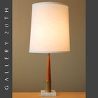 Superb  Mid Century Danish Modern Marble Brass Table Lamp  Atomic Vtg 50s 60s