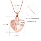 Cremation Jewelry Heart Urn Necklaces For Ashes Cross Memorial Mini Keepsake Urn