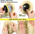  Pcs Wool Buffing Polishing Pads Cutting Pads Hook Loop 3 Inch 6 Original Color