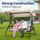 3-seat Outdoor Converting Swing Chair W  Canopy Outdoor Porch Swing Chair  stand