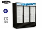 Fricool 72   Three-glass Door Merchandiser Refrigerator Beverage Cooler Black