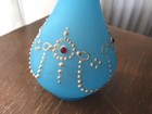 Victorian French Blue Opaline Glass Perfume Bottle With Stopper