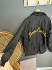 Vintage Swingster Davey Crockett Mens Medium Jacket Black Nylon Embroidered Snap