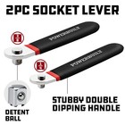 Powerbuilt 2 Piece 1 4 Inch And 3 8 Inch Drive Socket Lever - 940009