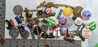 Junk Drawer Lot  lot Of 39 Items pin Backs Military Political Keys Medals  j12 