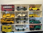 Lot Of 14 Vintage Matchbox Cars  Trucks   Trailers In 1975 Vinyl Hot Wheels Case