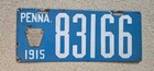 Nice Matched Set Of 1915 Pennsylvania Porcelain 5 Digit Blue License Plates