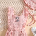 2pcs Newborn Baby Girl Outfits Clothes Romper Solid Ruffle Jumpsuit Bodysuit Set
