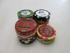 35 Casino Gaming Poker Chip Lot Las Vegas  1 New   Used Chipco Paulson Clay Room