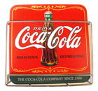 Vintage Drink Coca-cola Red Coasters Coaster Set Of 4 Metal Holder Coke