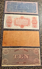 Lot Of 4 Confederate States Of America Bills  10   10   10    10