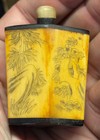Antique Hand Carve Bos Tarus Bone Asian Chinese Japanese 2  Snuff Jar Bottle Box