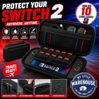 Nintendo Switch 2 Carrying Case Travel Hard Shell Game Storage Bag Black