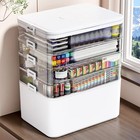 5-tier Clear Medicine Organizer Box Portable First Aid Kit Medicine Storage Box