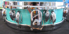 Rare Slingerland Aqua Lacquer 14  X 4  Deep Studio King Maple Snare Drum