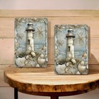 Rustic Lighthouse Metal Wall Sign 8x12 Inch Nautical Decor For Coastal Homes
