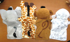 Lot 4 Clean Melissa   Doug Puppets Elephant Giraffe Monkey Lamb   Sheep Zoo Farm