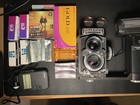 Rolleiflex 3 5e Tlr Carl Zeiss Planar 75mm F3 5  With Meter flash and Film Cla   d