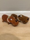 Vintage 1960s Dakin Dream Pets Dogs Lot Of 2 Japan Velvet Plush Flower Collars