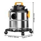 Stainless Steel Wet dry Shop Vacuum 5 5 Gallon 6-hp With Rich Accessories