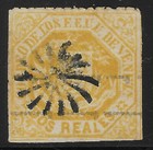 Venezuela  1873  Scott 044a  Mark Sun Rays  Cdad Bolivar  2 Reales  Rare Ebv100c