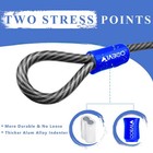 Vivboo 1 2inch Heavy-duty Security Cable Lock With Loops 6ft  Gray 