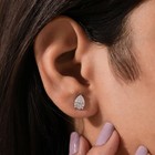 Pear Diamond Earring  Lab Grown Diamond Stud Earring  1ct Solitaire Earring  14k