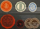 World Wide Antique Die-cut Bank Labels Lot Of 12