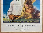 1946 Veterans In Peace Humane Society Poster Dan Osher Army Rehab Service Dogs