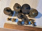 10 Antique Vintage Bronze Brass Scale Weights 2 Oz 20 Oz 500 200 100 50 Grams