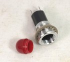1 Nos Vintage Dialco Red Pilot Light Panel Lamp Holder