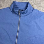 Peter Millar Mens Xl Blue Solstice Hybrid Knit Zip Cardigan Jacket Ms25xk66