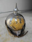 Wwi German Prussian Pickelhaube Helmet Brass Accents Imperial Officer Halloween 