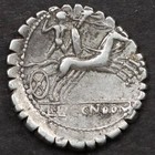 Roman Republican  L  Porcius Licinius  Denarius  Rome Mint - Vf