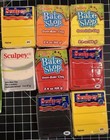 Lot 9 Polymer Clay Blocks Sculpey Iii - Baked-8 Colors -craft Smart Plus Extras