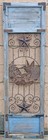 Antique Old Rustic Primitive Wood Wooden Metal Window Wall Panel Art Decoration