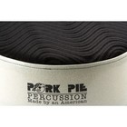 Pork Pie Round Drum Throne Silver Sparkle With Black Swirl Top