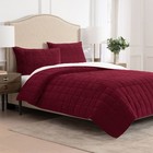 Charisma Corduroy Quilt Set King 3pc Brick Red 1 Quilt 108 X 98 2 Shams 20 X 40