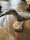 Vintage Folk Art Shorebird Carving  Inscribed Belliveau Cove Digby Co N s   1982