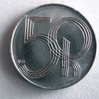 1994 Czech Republic 50 Haleru - Au unc - Great Coin - Free Ship - Bin  ttt