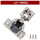 1 2  Overlay Soft Close Face Frame Kitchen Cabinet Hinges Nickel Finish