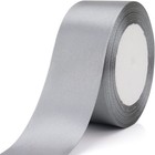 25 Yards Satin Ribbon 1-1 2 Inch Wide Gray Fabric For Wedding Gift Wrapping