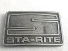 Vintage 1976 Sta-rite Industries Metal Belt Buckle Bergamot Brass Works 3 25   