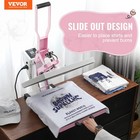 Vevor Heat Press Machine 15x15 In Slide Out Heat Transfer Machine T-shirts Pink